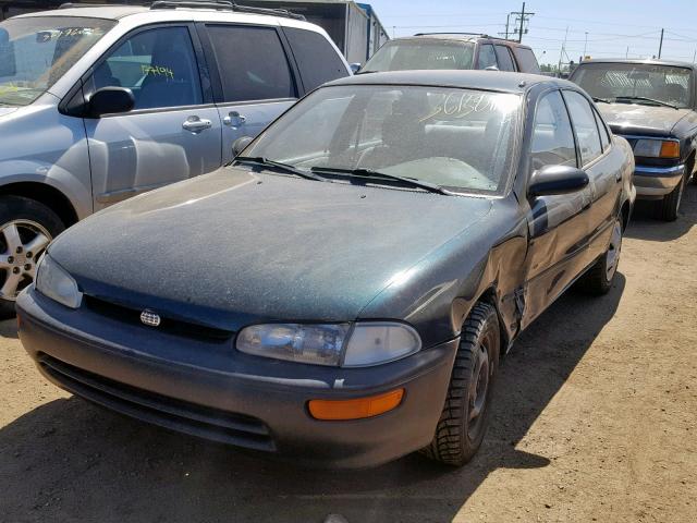 1Y1SK5265VZ457435 - 1997 GEO PRIZM BASE GREEN photo 2