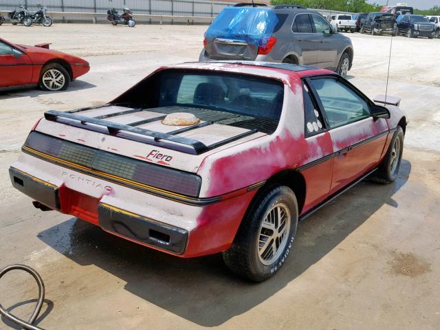 1G2AF37R4EP323883 - 1984 PONTIAC FIERO SE RED photo 4