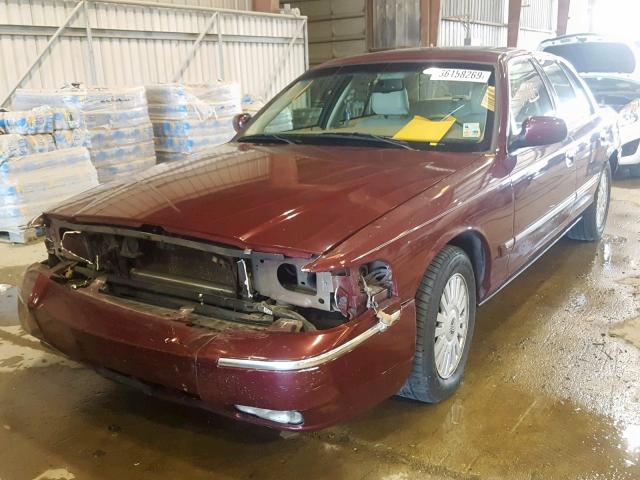 2MEFM75V07X608431 - 2007 MERCURY GRAND MARQ MAROON photo 2