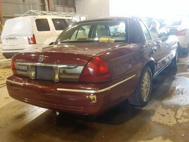 2MEFM75V07X608431 - 2007 MERCURY GRAND MARQ MAROON photo 4