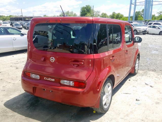 JN8AZ2KR6AT155142 - 2010 NISSAN CUBE BASE RED photo 4