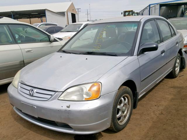 2HGES16162H506504 - 2002 HONDA CIVIC DX SILVER photo 2