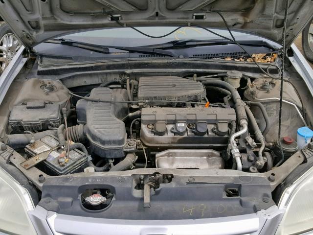 2HGES16162H506504 - 2002 HONDA CIVIC DX SILVER photo 7