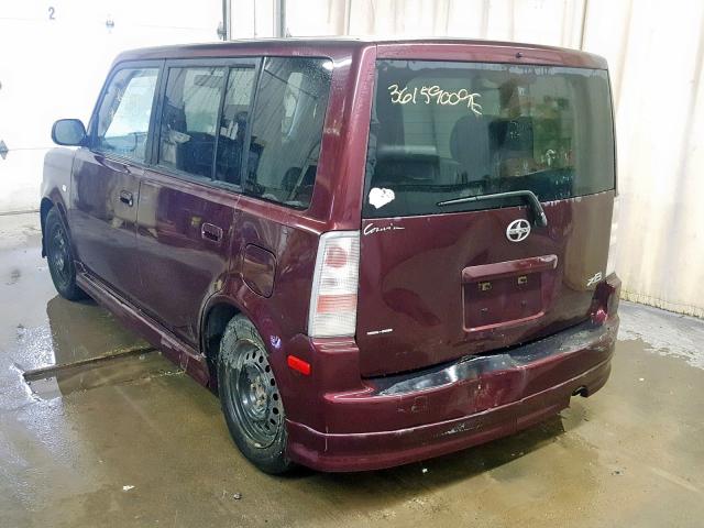 JTLKT324X64039380 - 2006 TOYOTA SCION XB 勃艮第红 照片 3