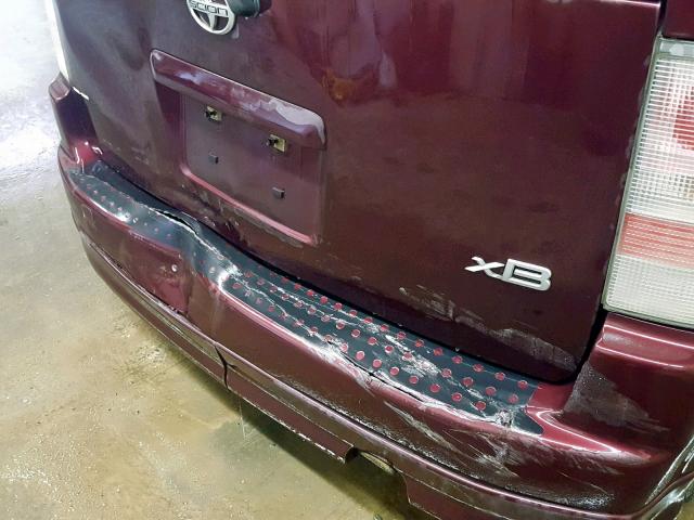 JTLKT324X64039380 - 2006 TOYOTA SCION XB 勃艮第红 照片 9