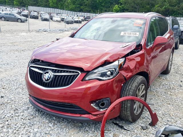 LRBFXCSA0KD013824 - 2019 BUICK ENVISION E RED photo 2