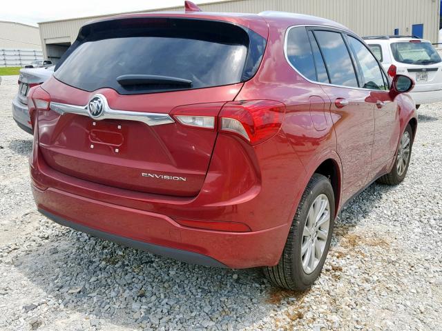 LRBFXCSA0KD013824 - 2019 BUICK ENVISION E RED photo 4