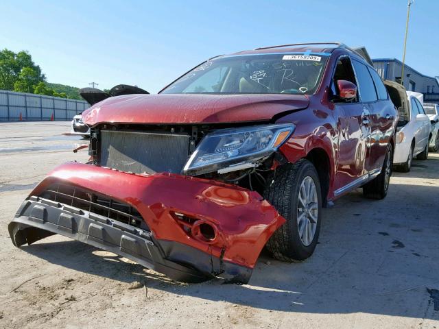 5N1AR2MN6FC648084 - 2015 NISSAN PATHFINDER RED photo 2