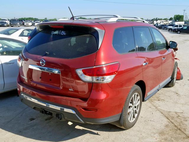 5N1AR2MN6FC648084 - 2015 NISSAN PATHFINDER RED photo 4