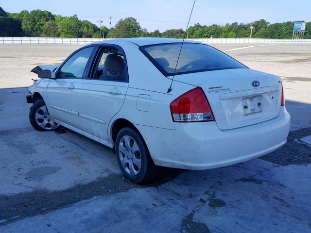 KNAFE221595602709 - 2009 KIA SPECTRA EX WHITE photo 3