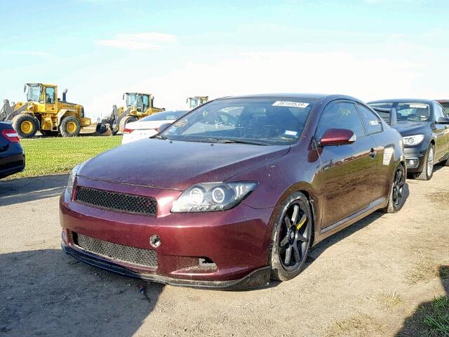 JTKDE177650022807 - 2005 TOYOTA SCION TC BURGUNDY photo 2