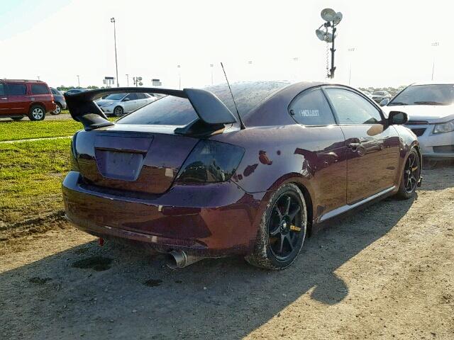JTKDE177650022807 - 2005 TOYOTA SCION TC BURGUNDY photo 4