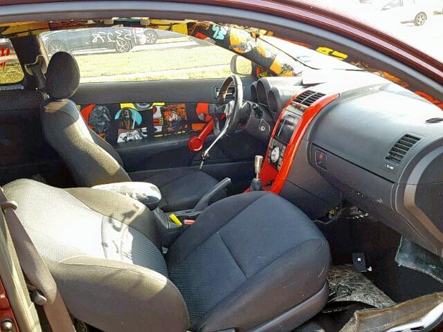 JTKDE177650022807 - 2005 TOYOTA SCION TC BURGUNDY photo 5