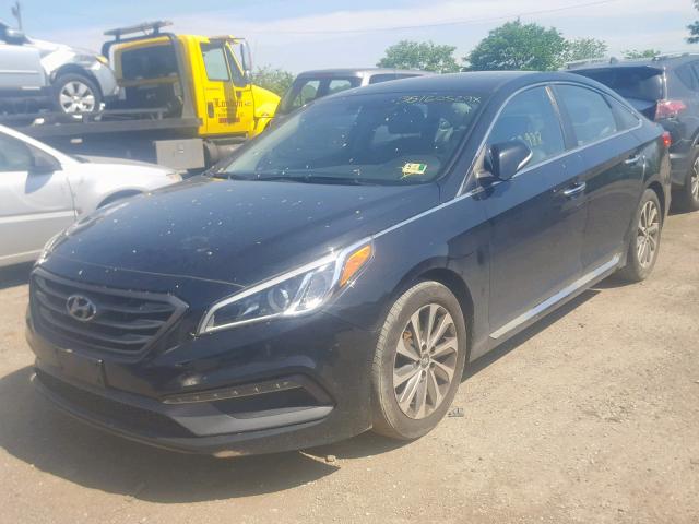 5NPE34AF4GH366970 - 2016 HYUNDAI SONATA SPO BLACK photo 2