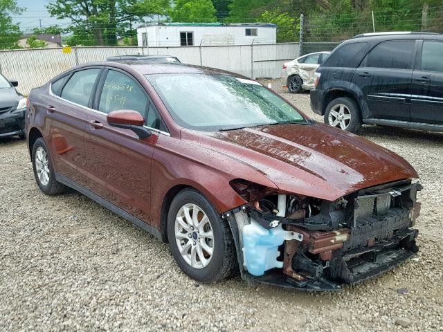 3FA6P0G71GR352819 - 2016 FORD FUSION S BURGUNDY photo 1