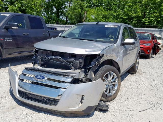 2FMDK3JC2DBA33118 - 2013 FORD EDGE SEL SILVER photo 2