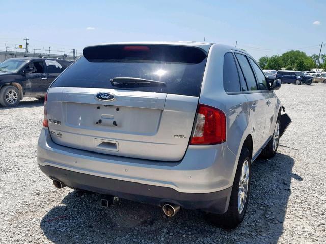 2FMDK3JC2DBA33118 - 2013 FORD EDGE SEL SILVER photo 4