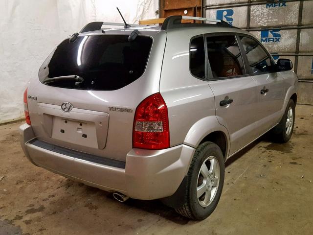 KM8JM12B96U402125 - 2006 HYUNDAI TUCSON GL SILVER photo 4