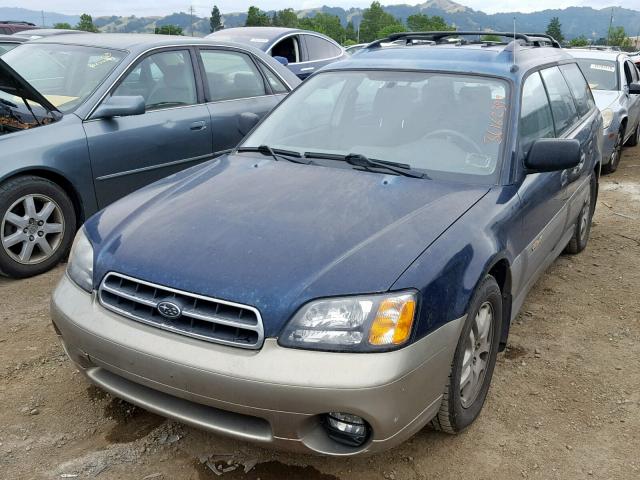 4S3BH6651Y7607101 - 2000 SUBARU LEGACY OUT BLUE photo 2