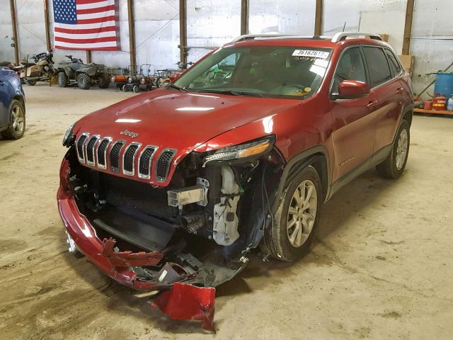 1C4PJMDS7FW758583 - 2015 JEEP CHEROKEE L MAROON photo 2