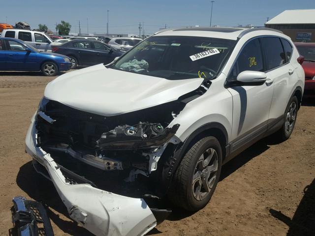 5J6RW2H84JL007569 - 2018 HONDA CR-V EXL WHITE photo 2