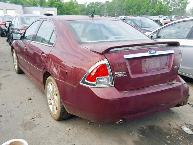 3FAHP08127R156908 - 2007 FORD FUSION SEL BURGUNDY photo 3