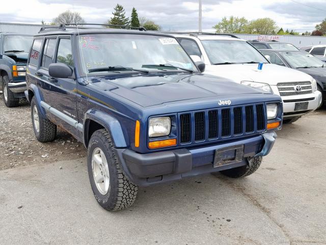 1J4FF48S8YL273990 - 2000 JEEP CHEROKEE S BLUE photo 1