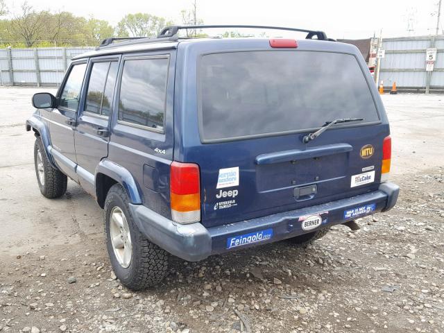 1J4FF48S8YL273990 - 2000 JEEP CHEROKEE S BLUE photo 3