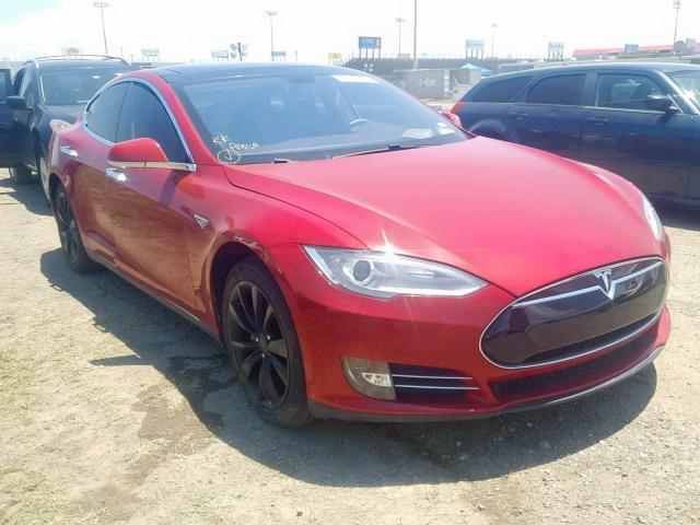 5YJSA1DP2DFP14626 - 2013 TESLA MODEL S RED photo 1