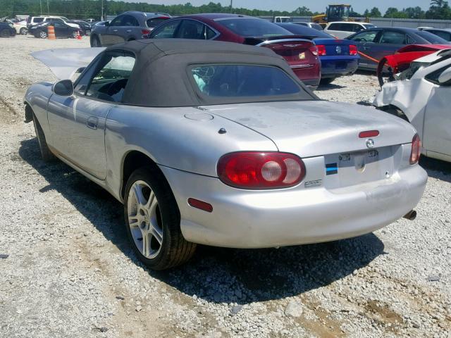 JM1NB353040409979 - 2004 MAZDA MX-5 MIATA SILVER photo 3