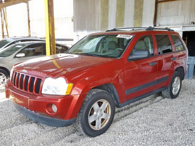 1J4HS48N56C225326 - 2006 JEEP GRAND CHER RED photo 2