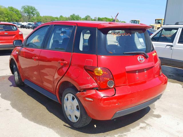 JTKKT624X50100383 - 2005 TOYOTA SCION XA RED photo 3