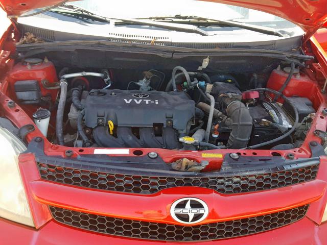 JTKKT624X50100383 - 2005 TOYOTA SCION XA RED photo 7