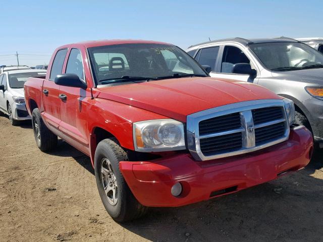 1D7HW48N755212100 - 2005 DODGE DAKOTA QUA RED photo 1