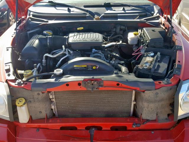 1D7HW48N755212100 - 2005 DODGE DAKOTA QUA RED photo 7