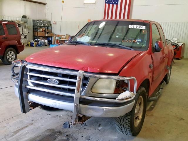 1FTRX17242KC53281 - 2002 FORD F150 RED photo 2