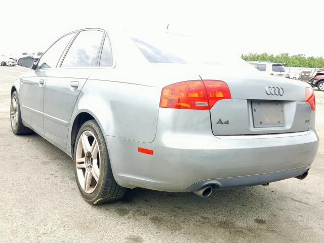 WAUAH78E46A172845 - 2006 AUDI A4 3.2 SILVER photo 3