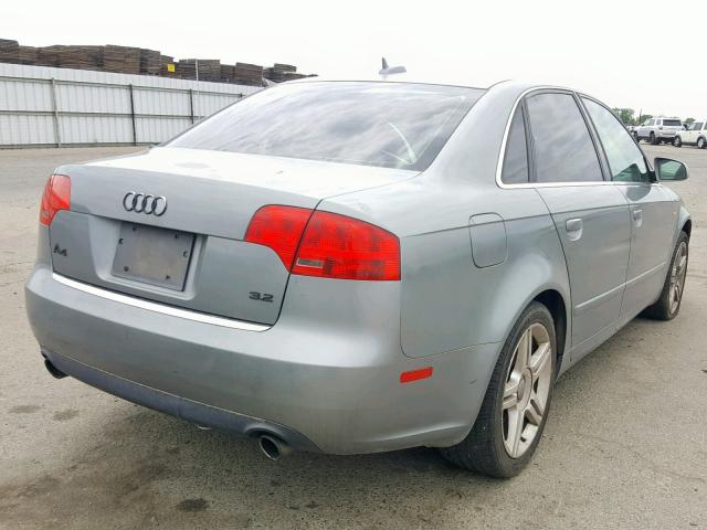 WAUAH78E46A172845 - 2006 AUDI A4 3.2 SILVER photo 4