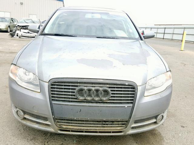 WAUAH78E46A172845 - 2006 AUDI A4 3.2 SILVER photo 9