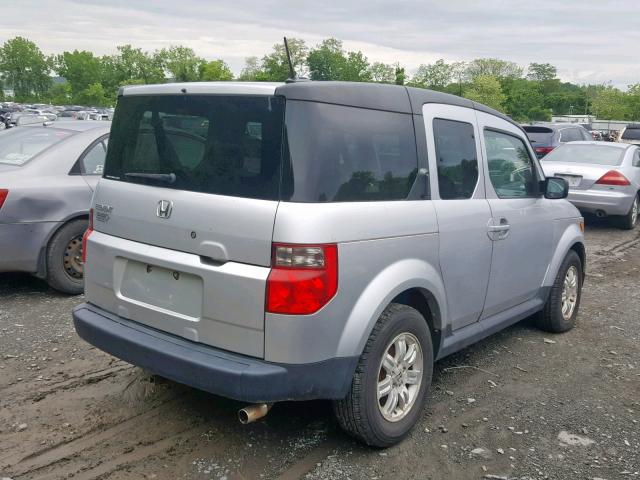 5J6YH28777L013386 - 2007 HONDA ELEMENT EX SILVER photo 4