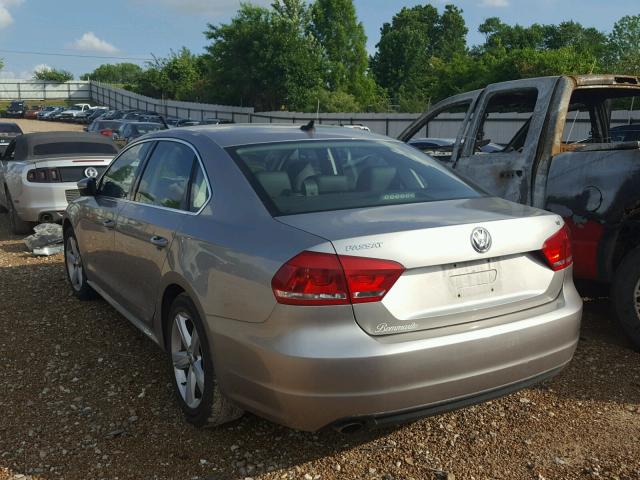 1VWBH7A30CC092777 - 2012 VOLKSWAGEN PASSAT SE SILVER photo 3