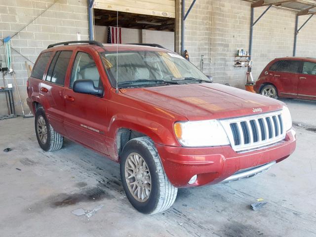 1J4GX58S64C128951 - 2004 JEEP GRAND CHER BURGUNDY photo 1