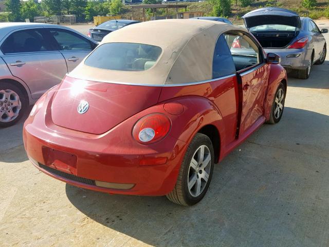 3VWPF31Y36M312593 - 2006 VOLKSWAGEN NEW BEETLE Qırmızı foto 4
