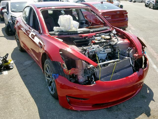 5YJ3E1EA9JF022104 - 2018 TESLA MODEL 3 RED photo 1