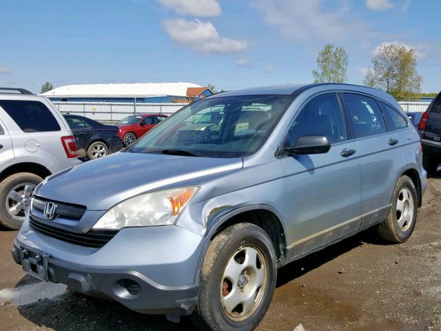 5J6RE48388L012318 - 2008 HONDA CR-V LX BLUE photo 2