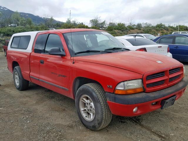 1B7GL22X0YS764717 - 2000 DODGE DAKOTA RED photo 1