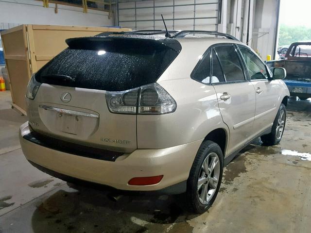 JTJHW31U460014915 - 2006 LEXUS RX 400 BEIGE photo 4