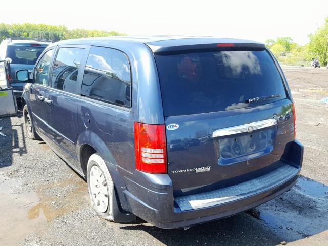 2A8HR44H78R114569 - 2008 CHRYSLER TOWN & COU BLUE photo 3