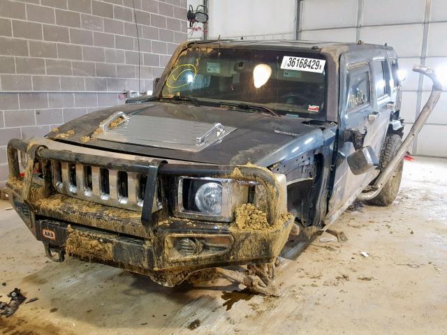 5GTDN136068136284 - 2006 HUMMER H3 BLACK photo 2