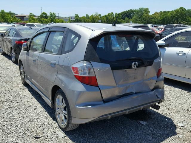 JHMGE8H45AC002072 - 2010 HONDA FIT SPORT GRAY photo 3